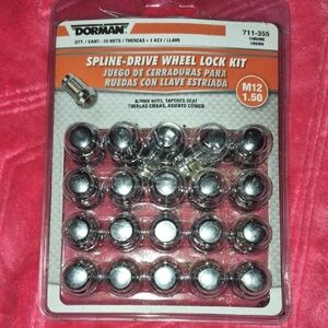 Chrome Spline-Drive Wheel Lock Kit